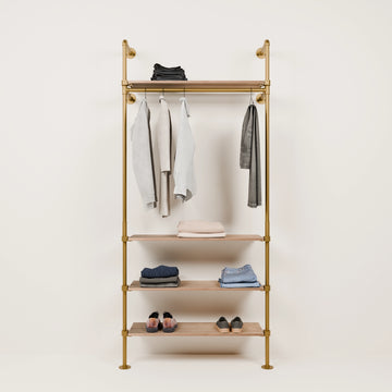 KIM 1 OAK – 4 shelves | gold