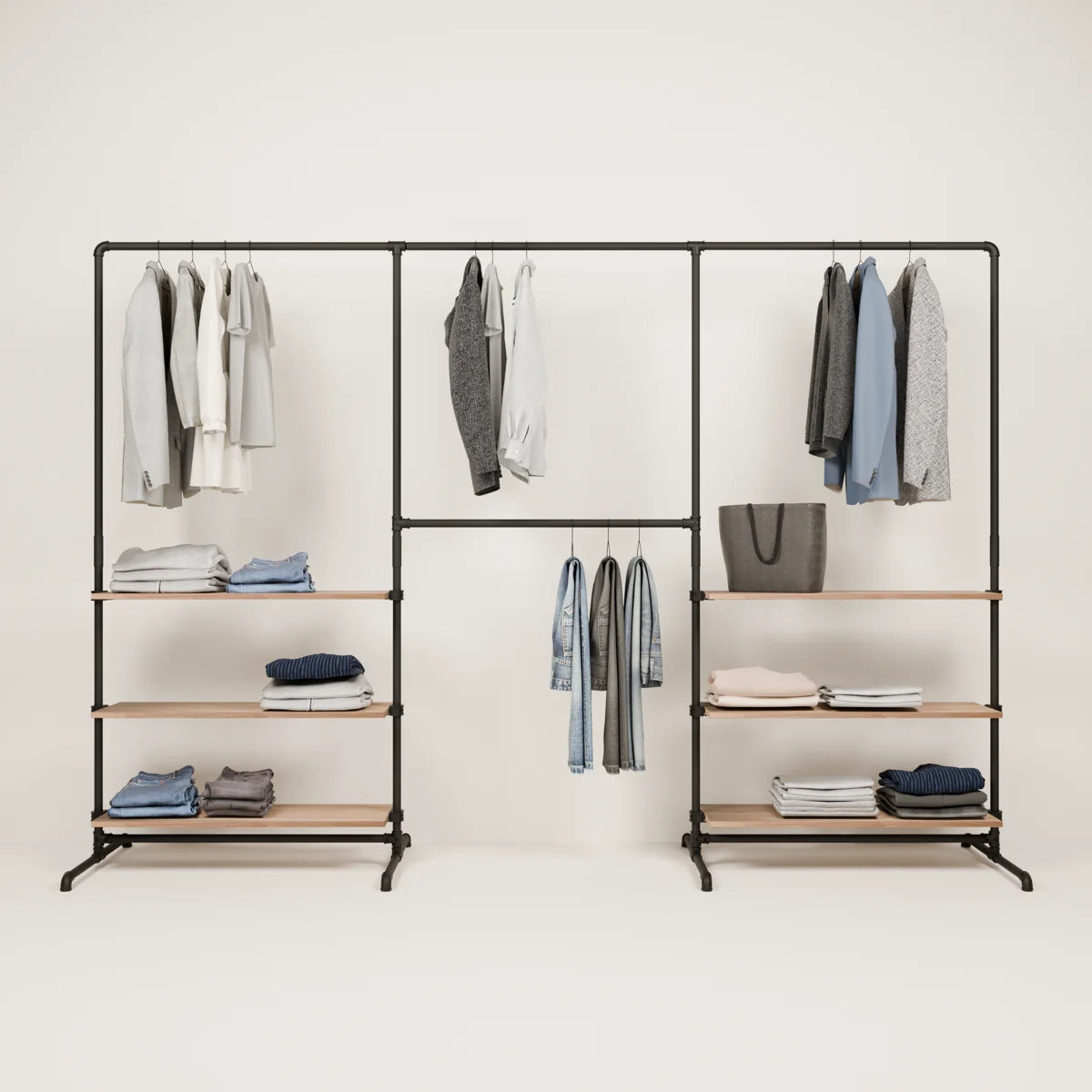 LAS 3 OAK – 6 hyllplan | Hylla med förvaringsfack