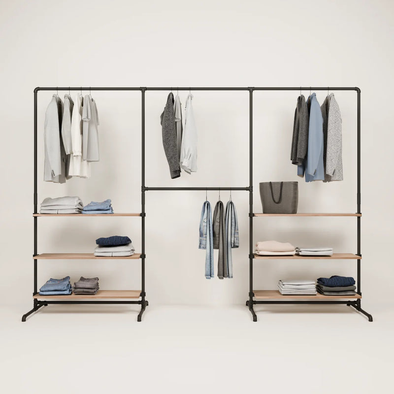 LAS 3 OAK – 6 hyllplan | Hylla med förvaringsfack