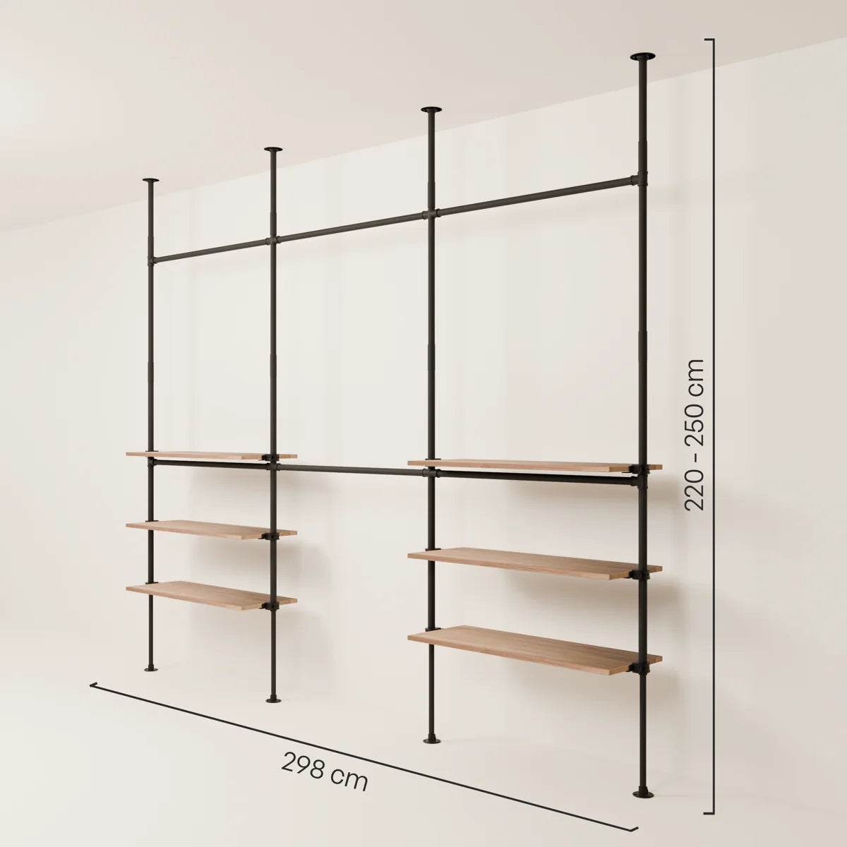 LOFT 3 OAK – 6 hyllor längst ner