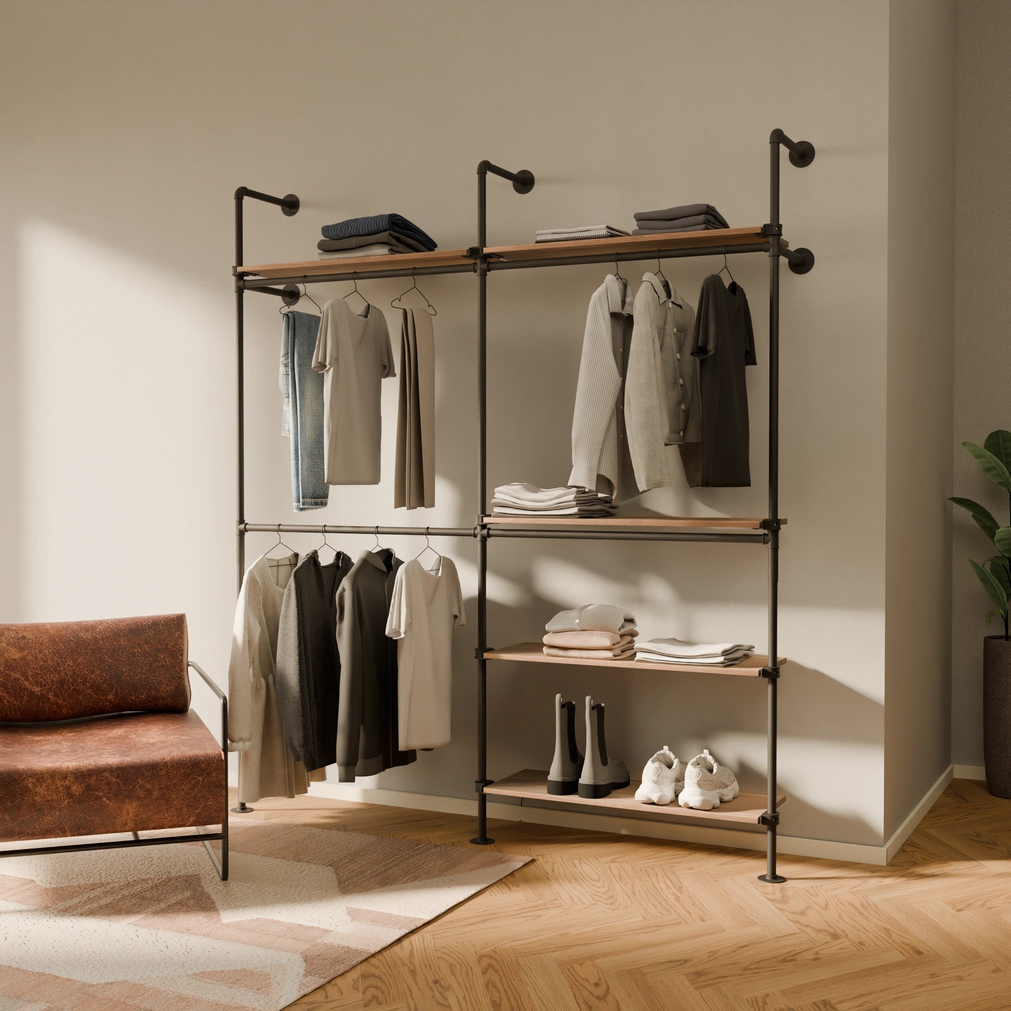 KIM DOUBLE 2 OAK – 5 shelves