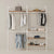 KIM DOUBLE 2 OAK – 5 shelves | white