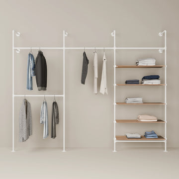 KIM DOUBLE 3 OAK – 5 hyllplan | vit