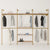 KIM DOUBLE 3 OAK –  6 top shelves | gold