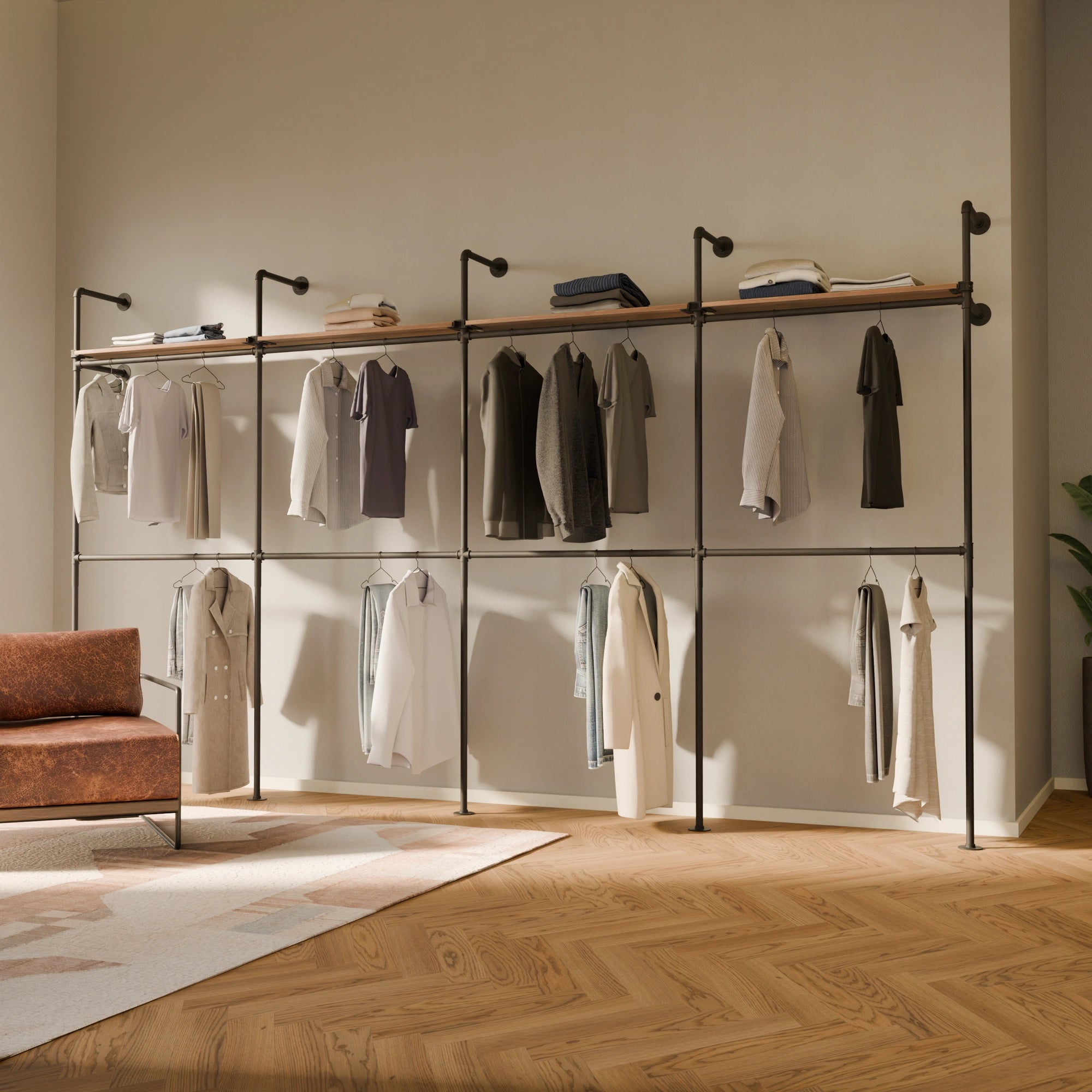 KIM DOUBLE 4 OAK –  4 shelves