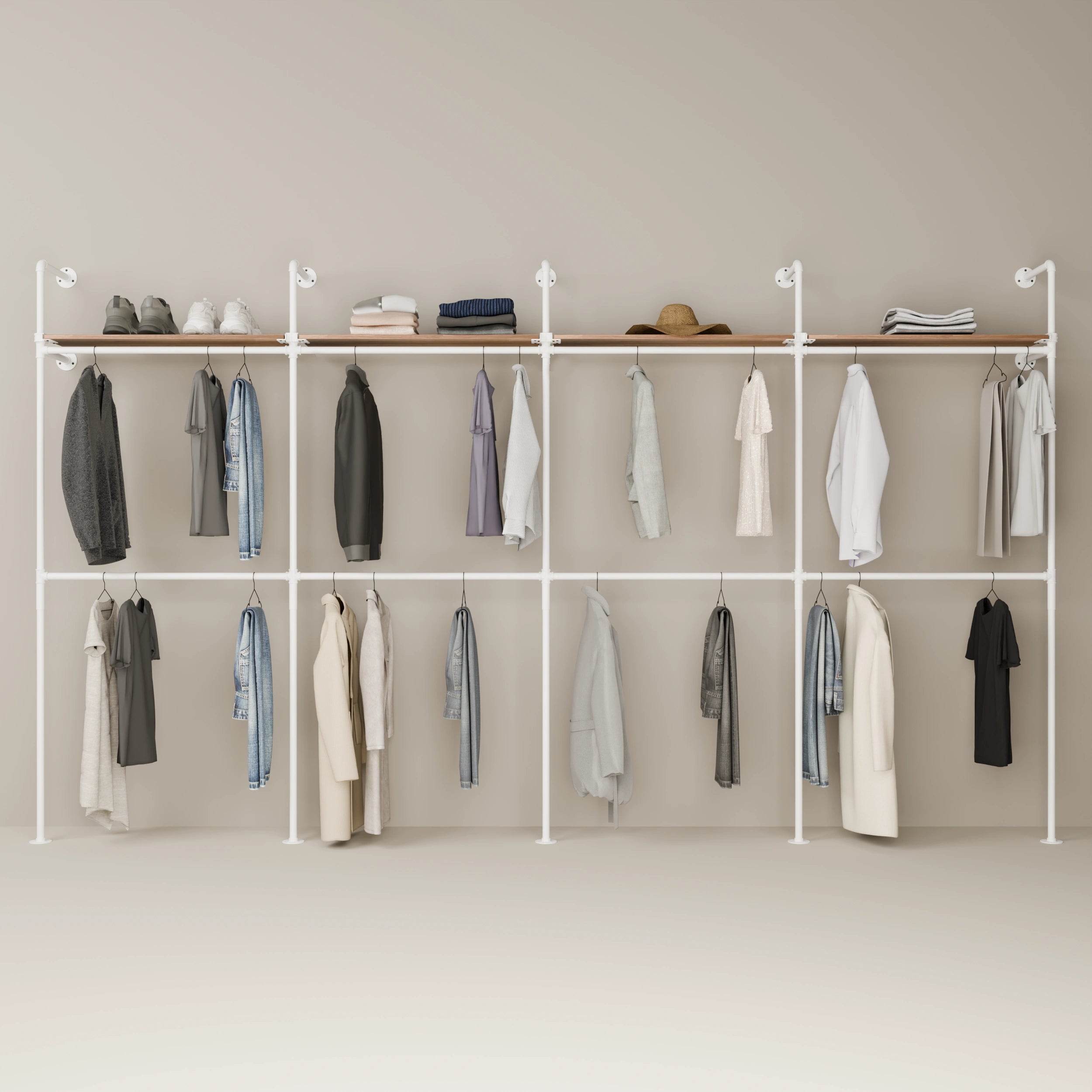 KIM DOUBLE 4 OAK – 4 hyllplan