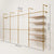 KIM DOUBLE 4 OAK –  5 shelves | gold