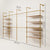KIM DOUBLE 4 OAK –  10 shelves | gold