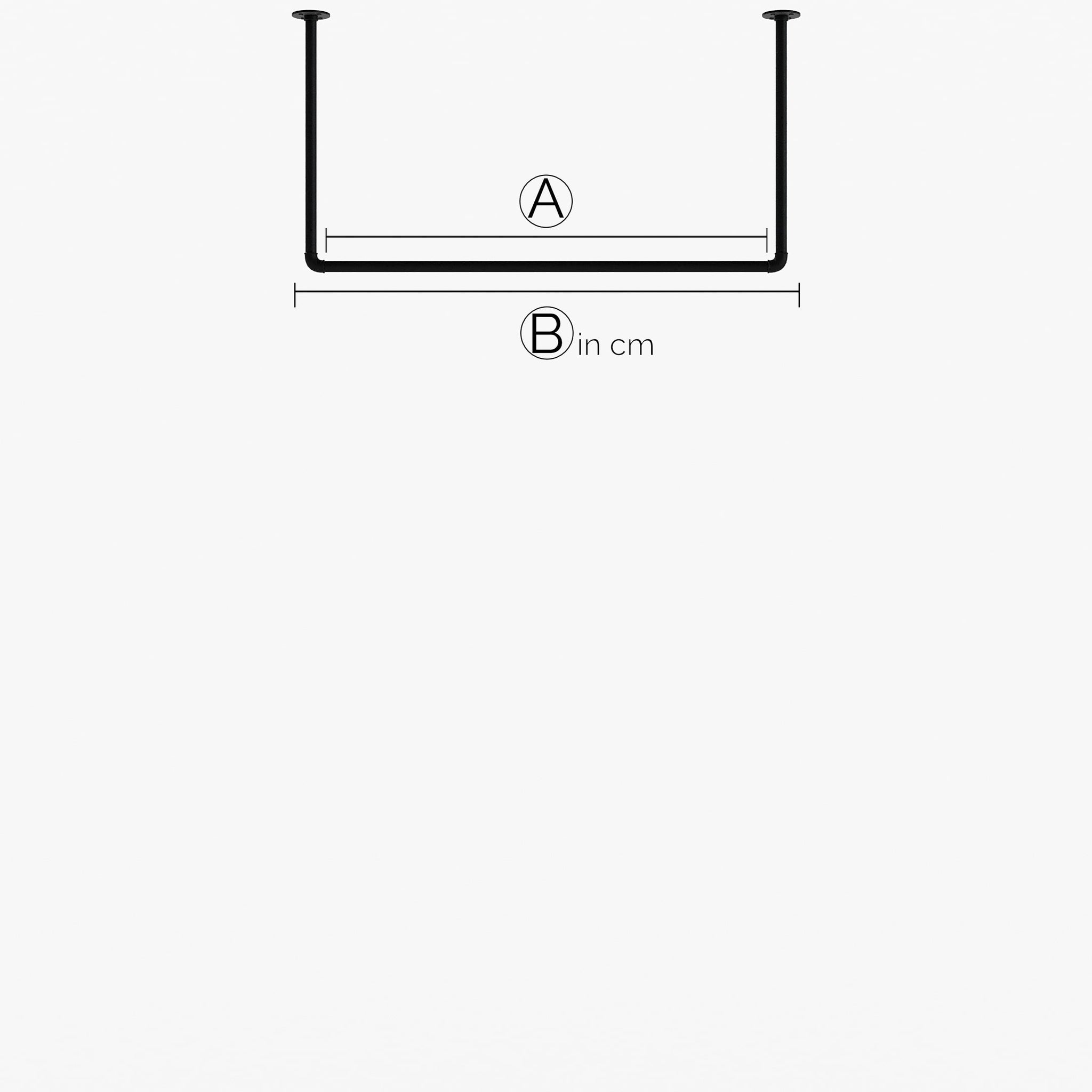 Lavet efter mål – HANG LOW – Coat rail Industrial | industrielt design | sorte rør