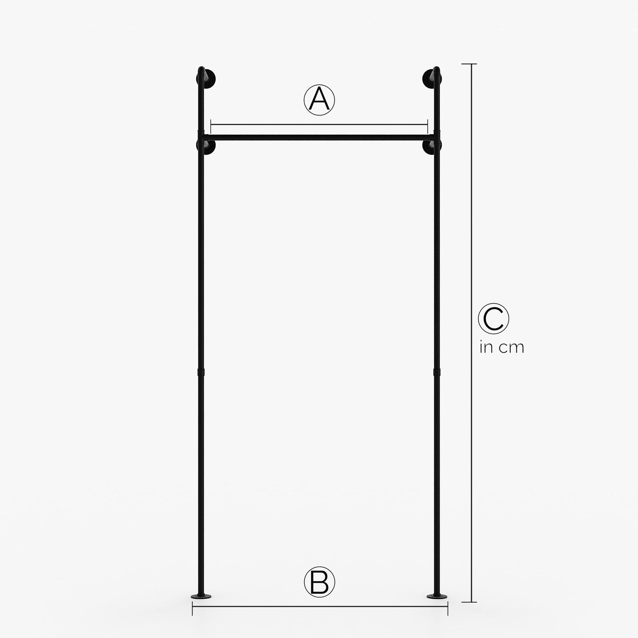 Made to measure – KIM I – garderobe industrielt | industrielt design | sorte rør