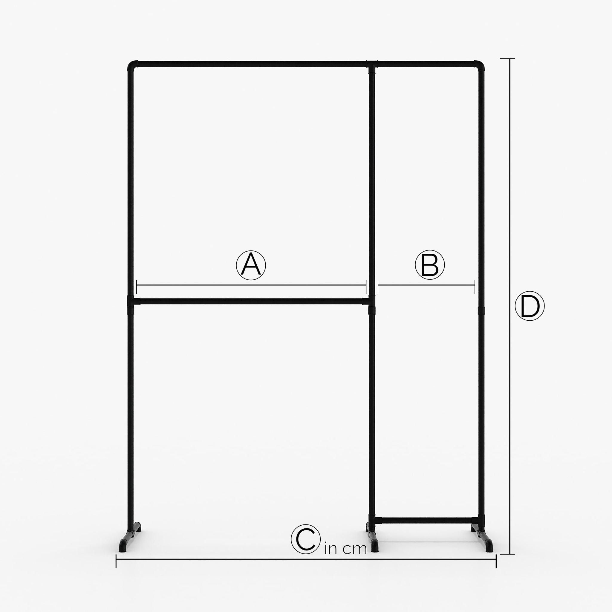 Wykonane na miarę - LAS II – Coat rack Industrial | industrial design | black tubes